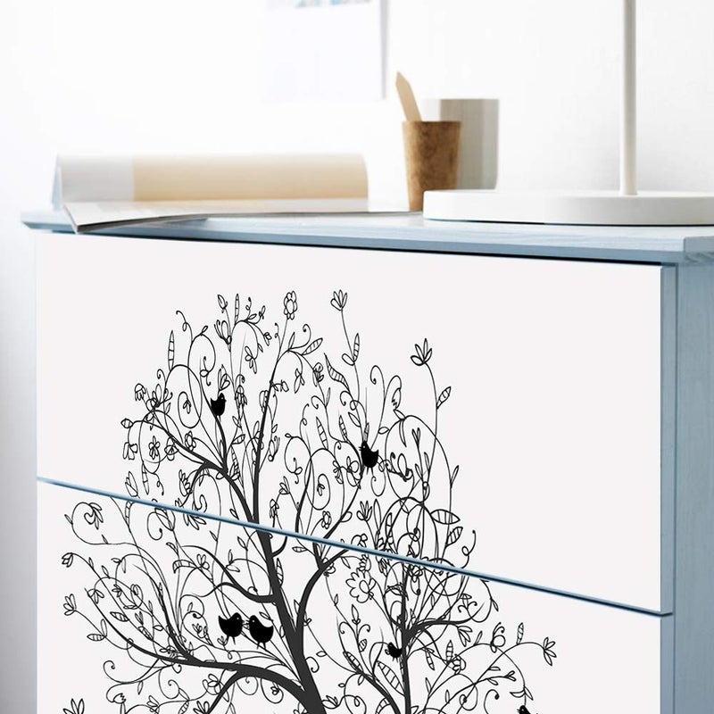 Alwayspon Self-Adhesive Dresser Sticker, Peel and Stick Furniture Stickers/Decals, Removable Furniture Skin (002, MALM)â€¦ - Image 4